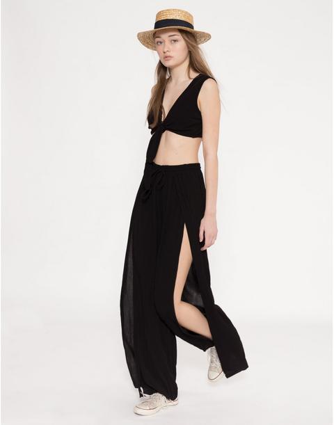 beach pants with side slits