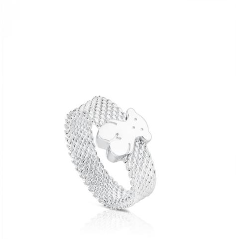 Anillo Mesh De Plata