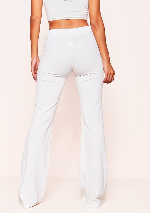 white high waisted flares
