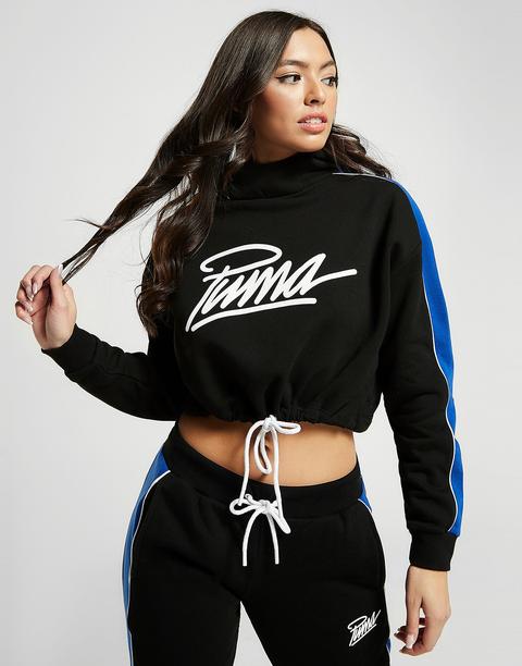 Puma Sudadera Con Capucha Panel Script Crop - Only At Jd, Negro