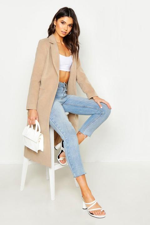 boohoo beige coat