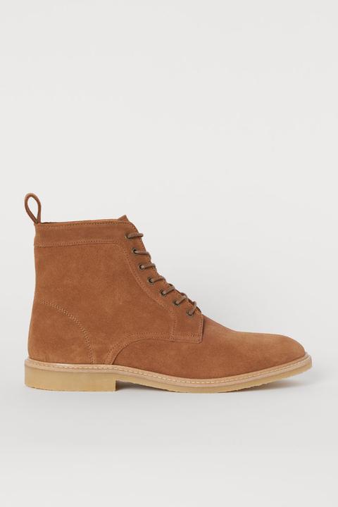 Suede Boots - Beige