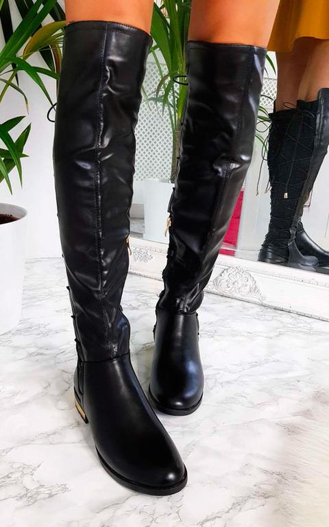 knee high boots lace back