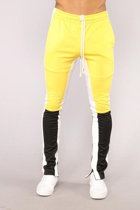 Union Track Pants - Black/yellow