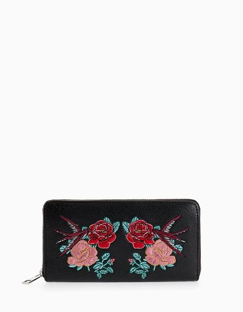 Portafogli Zip Rose Nero