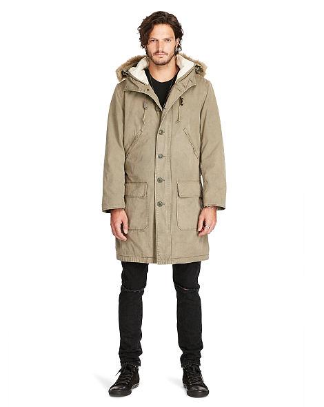 Parka Militare In Tela Di Cotone