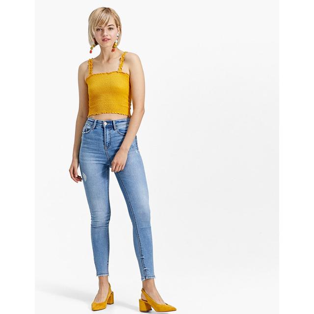 stradivarius super high waist skinny jeans