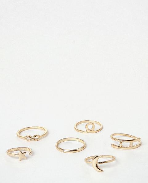 Lote De Anillos Dorados