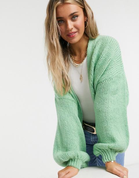 Asos Design Oversize Cardigan In Green