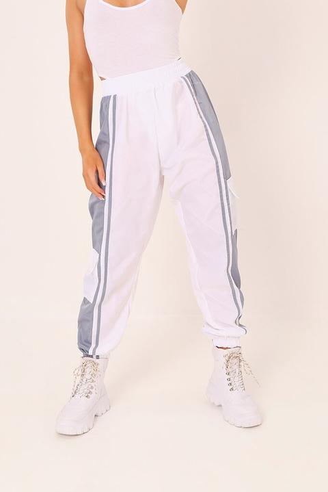 grey shell joggers