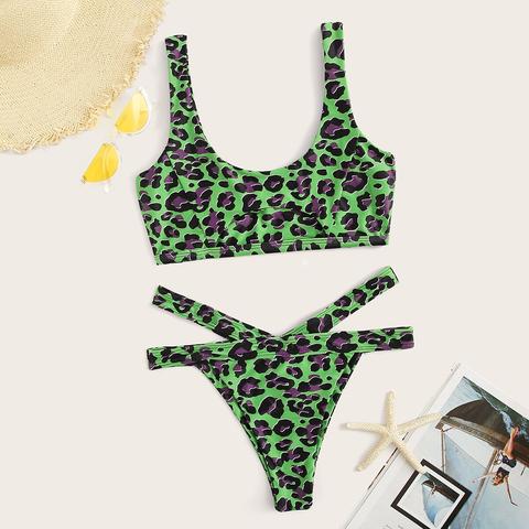 Set Bikini Con Stampa Leopardo Con Cut Out