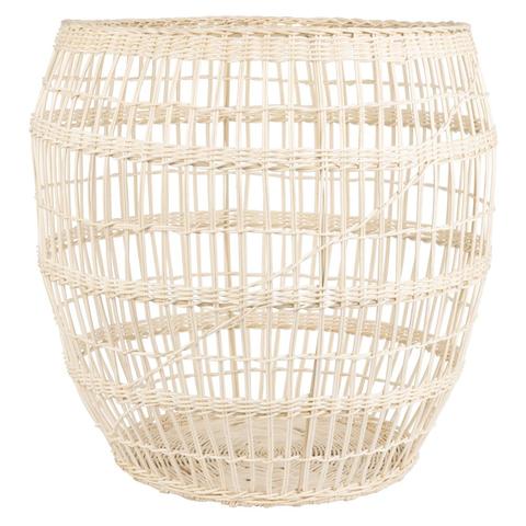 Panier En Rotin Ajouré Blanc