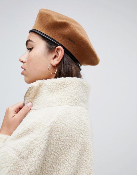 Kangol - Monty - Basco Stile Militare In Lana - Marrone