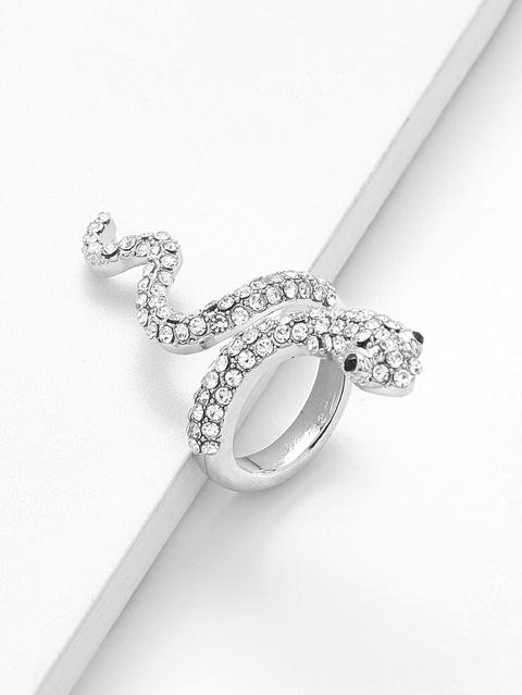 Anello Serpente A Strass X1