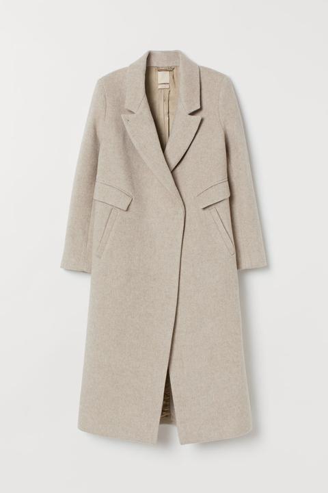 H & M - Cappotto In Misto Lana - Beige