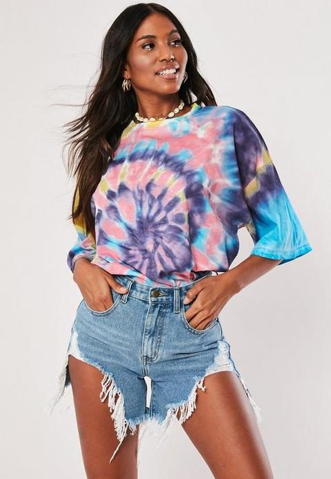 light blue ripped denim shorts