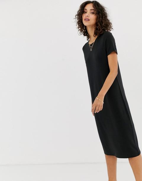 Vero Moda - Aware - Vestito In Jersey A Maniche Corte - Nero