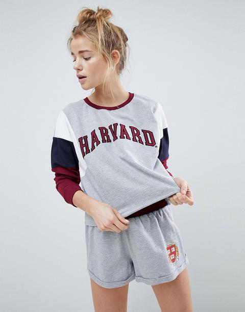 Sudadera Con Estampado Harvard De Asos Lounge