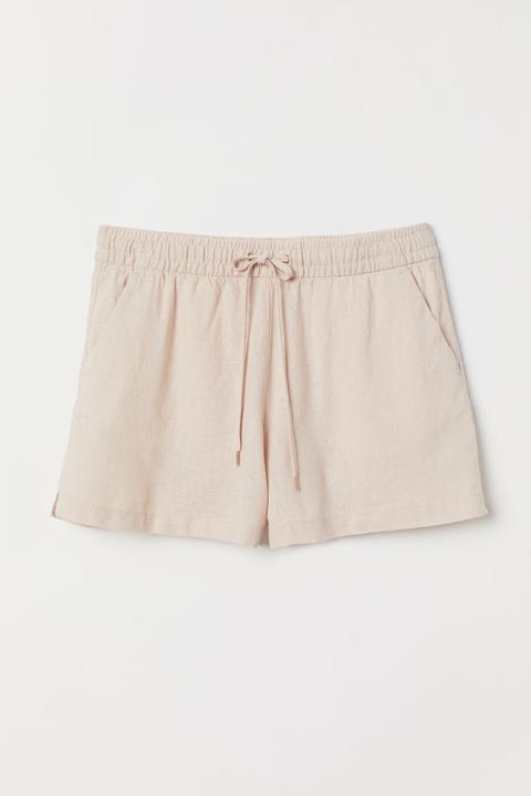 H & M - Shorts In Misto Lino - Arancione