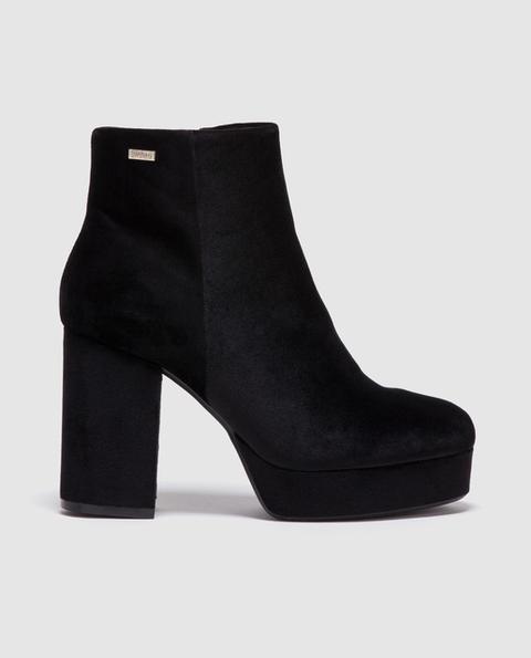 Mustang - Botines De Mujer De Antelina Con Plataforma