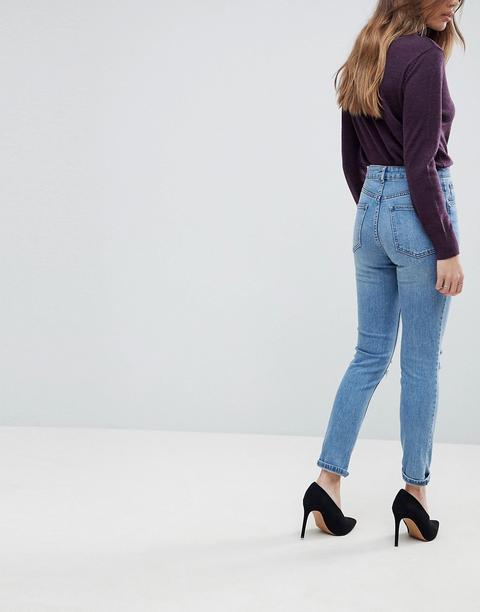 asos design farleigh high waist slim mom jeans