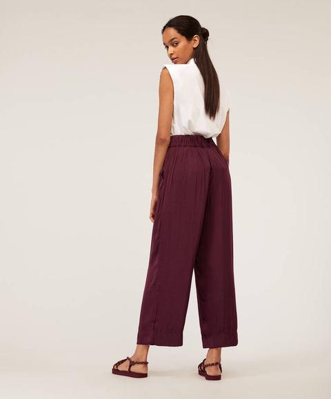 Pantaloni Retti Satinati