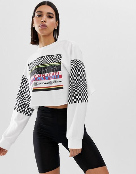 Missguided Slogan Sweat In White