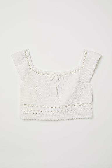 H & M - Top De Ganchillo - Blanco