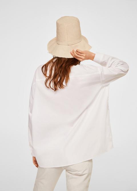 camisa blanca mango outlet