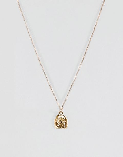 Asos Vintage Style Icon Pendant Necklace - Gold