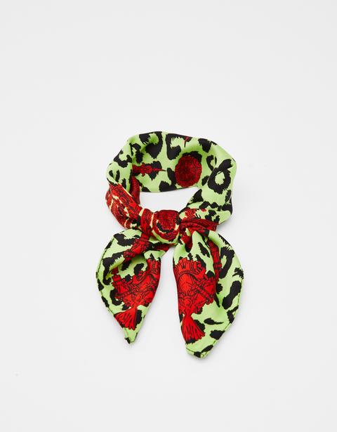 Pañoleta Fluor Con Estampado De Leopardo