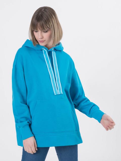 Felpa "i Like This Color" Turchese