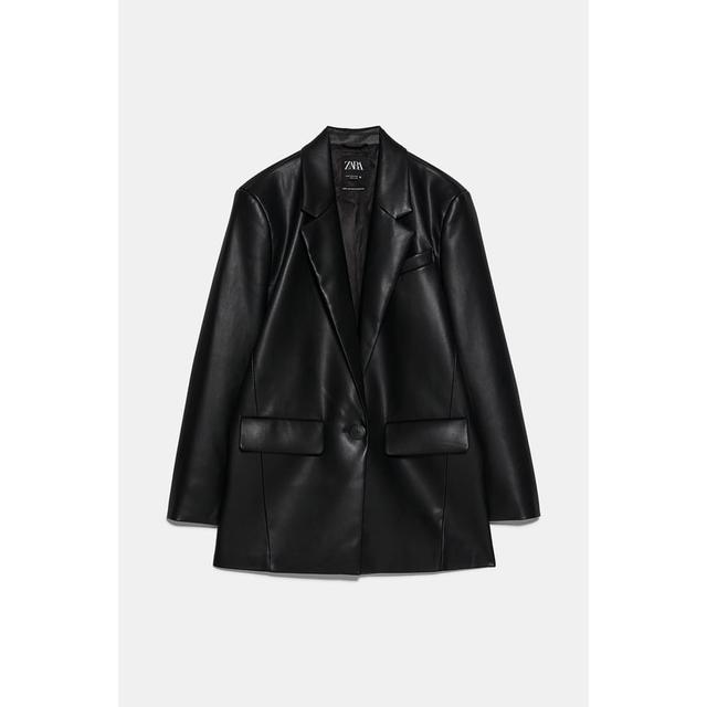 Blazer Oversize Efecto Piel from Zara on 21 Buttons