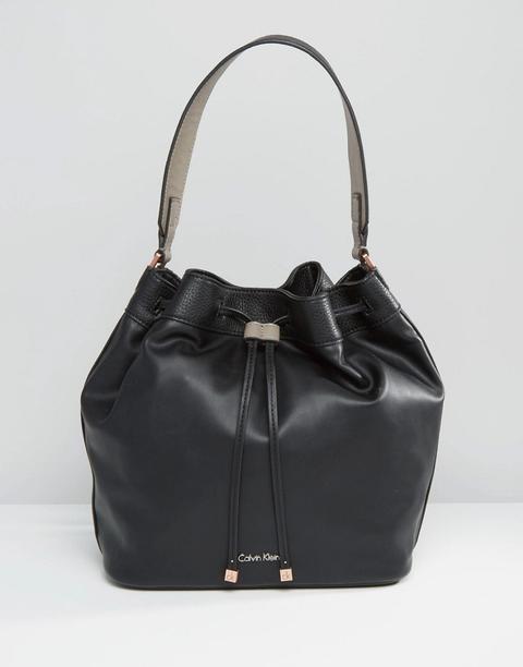 Bolso Bombonera Con Cordón Ajustable Jenna De Calvin Klein