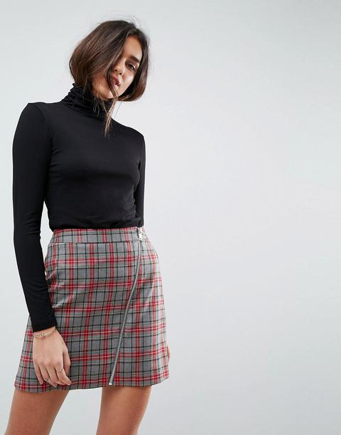 Asos Design Turtle Neck Long Sleeve Top In Black