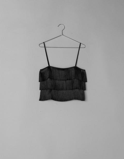 Top De Tirantes Con Flecos