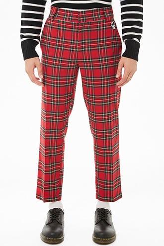 forever 21 red plaid pants