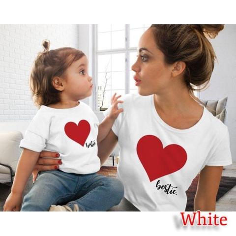 Completo Best Heart Mamma E Figlia T-shirt from Shop Low Cost on 21 Buttons