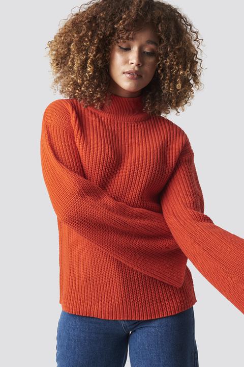 Rut&circle Wide Sleeve Pullover - Red