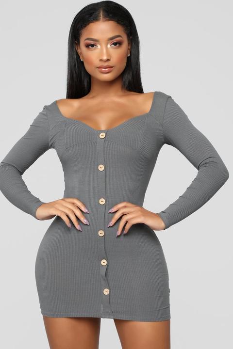 Fashion nova clearance grey dress