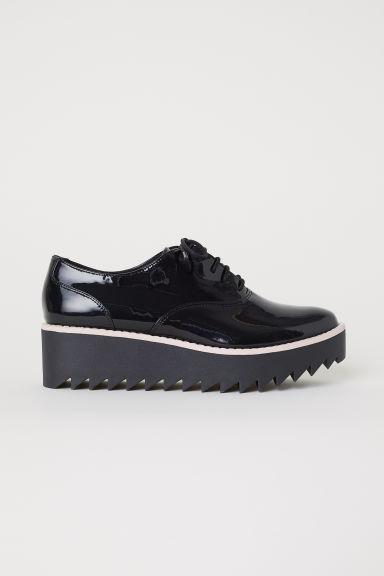 H & M - Zapatos Con Plataforma - Negro