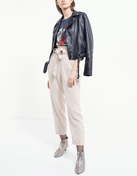 Pantalone Paperbag Fluido