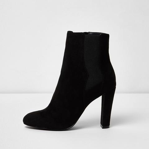 Black Heeled Chelsea Boots from River 