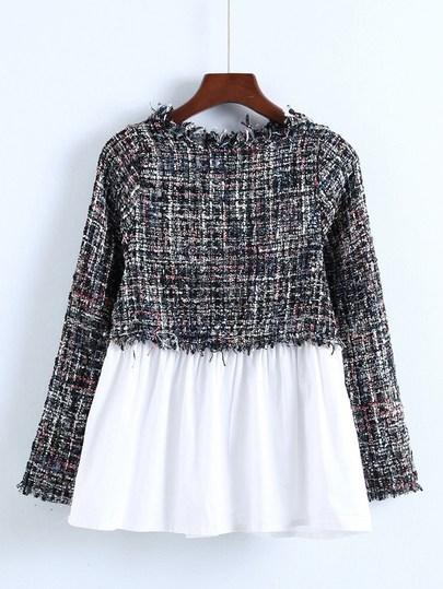 Blusa Tweed 2 En 1