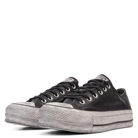 converse chuck taylor all star leather platform low top