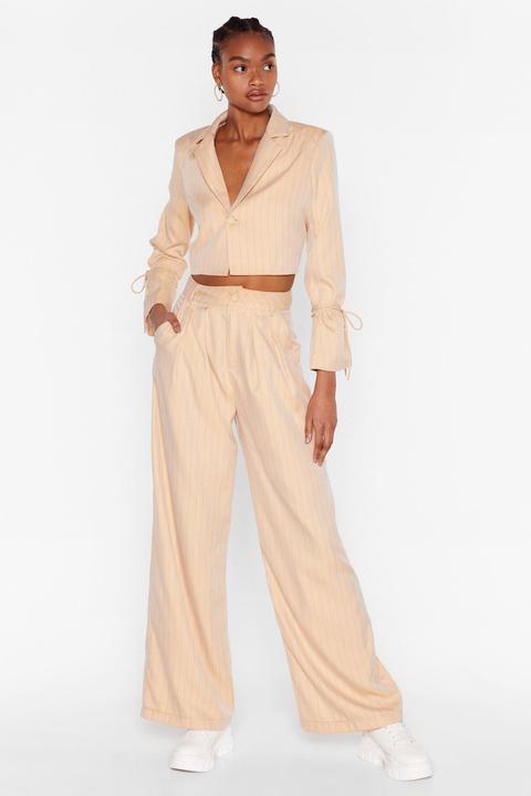 Dressed To The Lines Pinstripe Wide-leg Pants