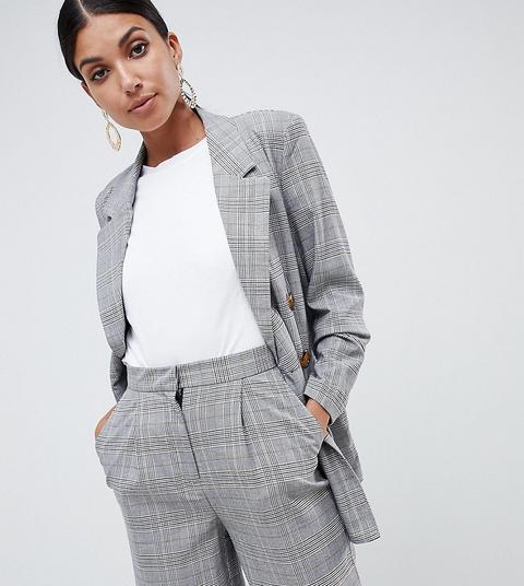 Vero Moda Tall - Blazer Doppiopetto A Quadri - Multicolore