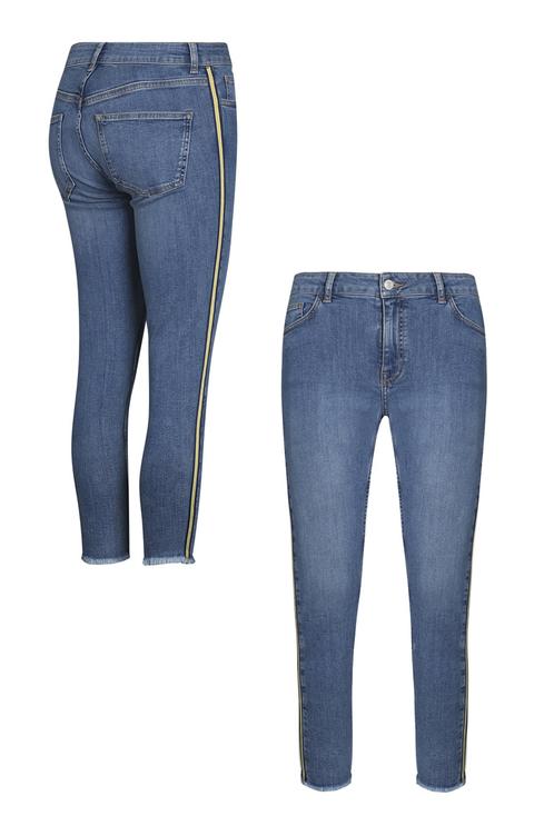 Jeans Blu Con Riga Laterale