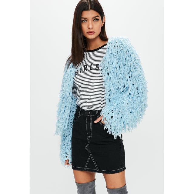 missguided shaggy cardigan