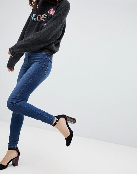 Vero Moda - Jeans Skinny A Vita Alta - Blu